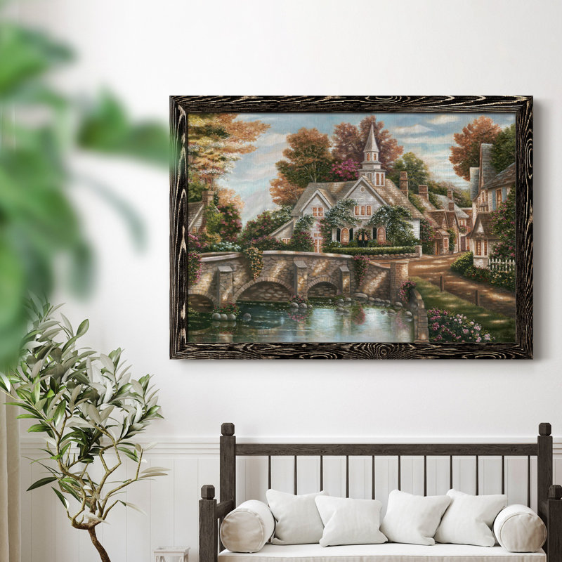 «Country Church», cadre photo, impression sur toile, H 31,5 po x l 23,5 po x P 1,5 po, Noir