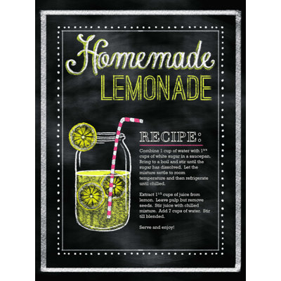 Reproduction sur toile tendue «Hommade Lemonade»