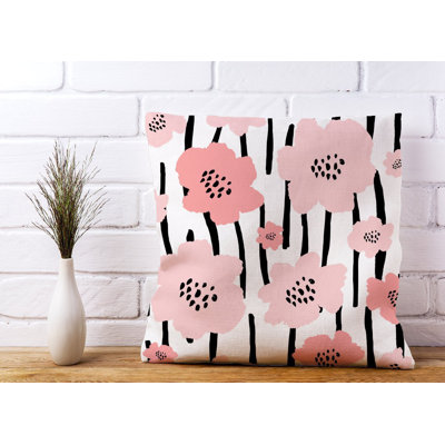 Vivianne Floral Square Throw Cushion