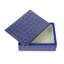 Boîte sculptée Soapstone, eau-forte tribale bleue