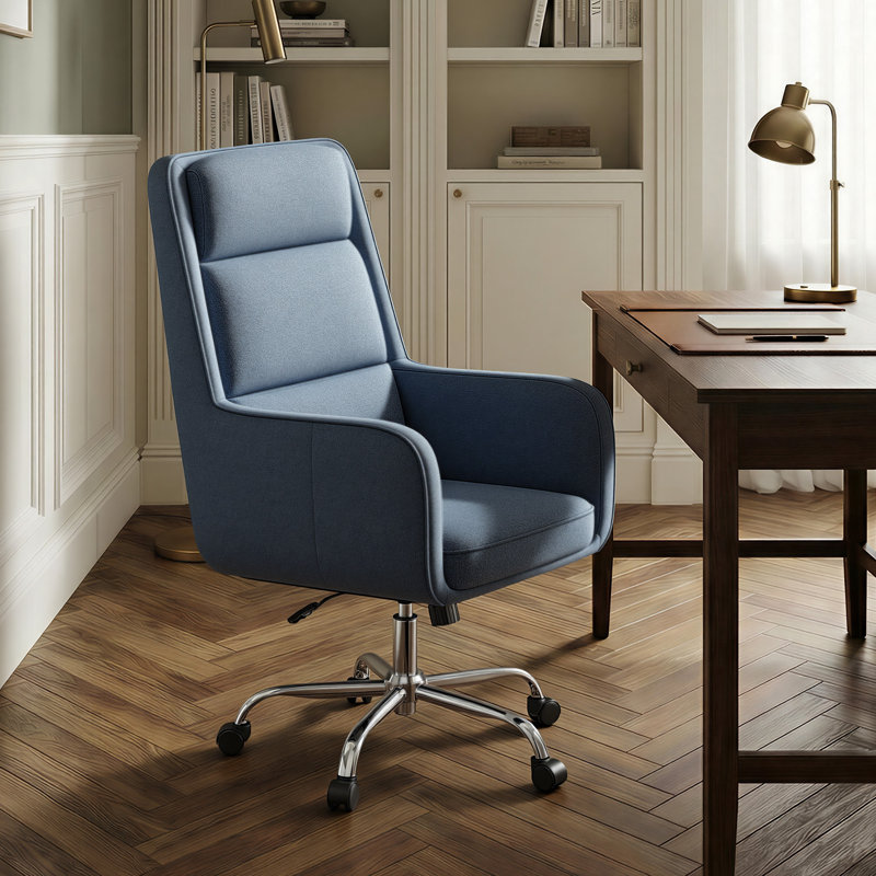 Fauteuil de direction pivotant avec appui-tête Modern, Bleu