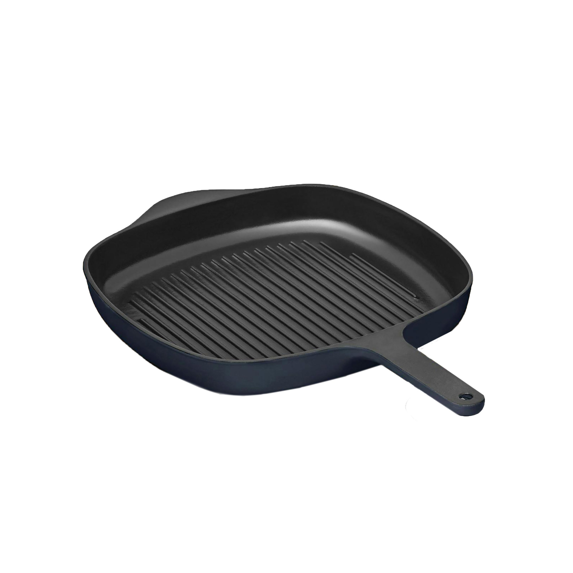 10.5" Enameled Cast Iron Grill Pan, Dark Navy