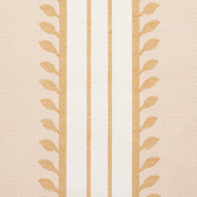 Etruscan Stripe Fabric, Ivory/Ochre