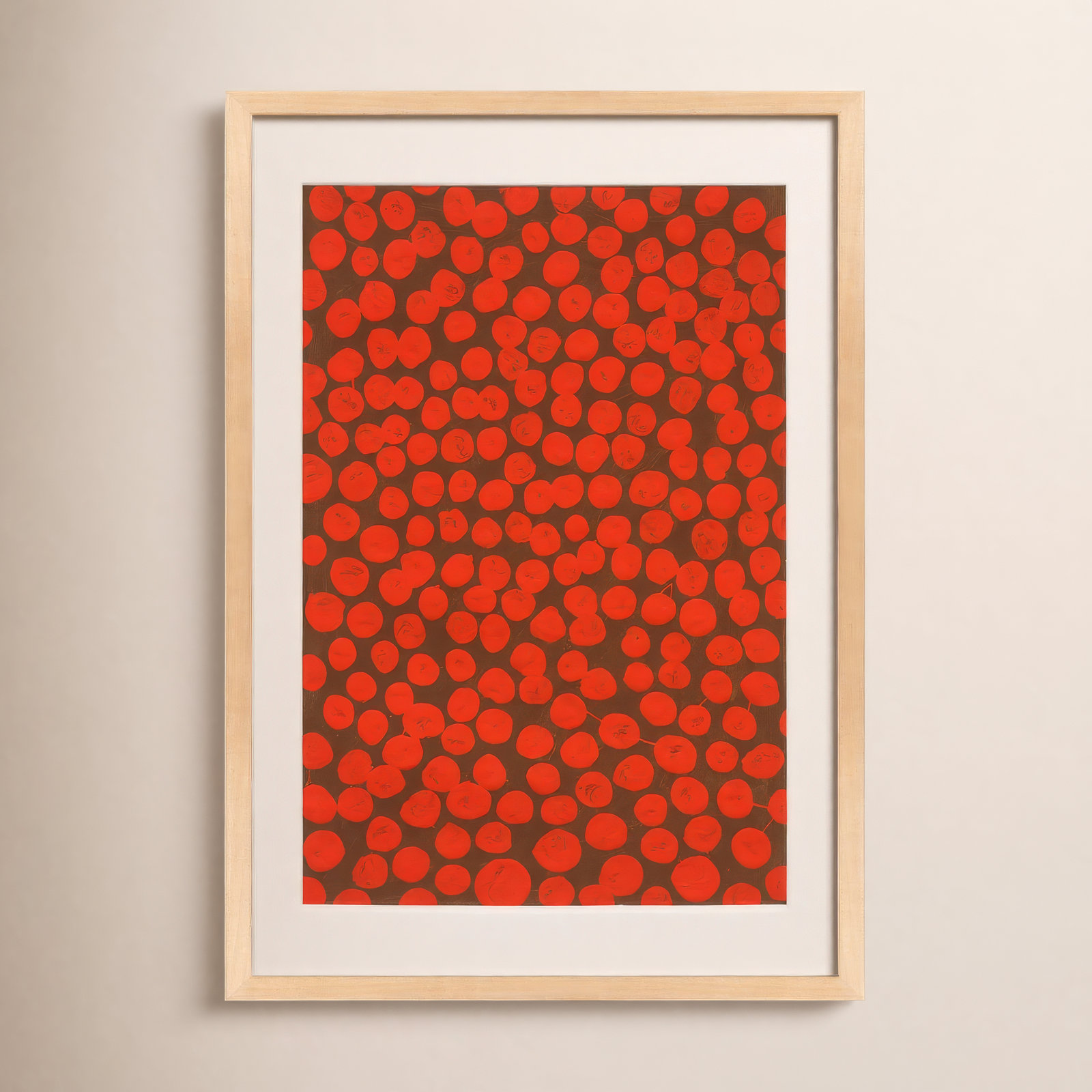 Navi "Salsa on Brown" Painting, Brown, 30" H x 21" W x 1.25" D
