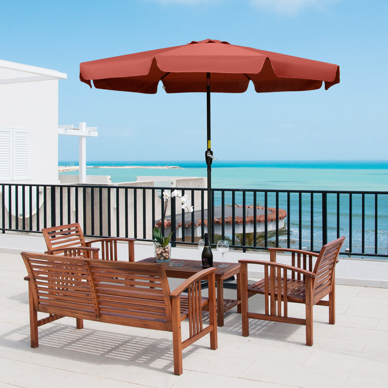 266cm Tilt Market Parasol, Red