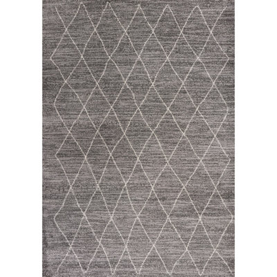 Tapis gris à motif géométrique Pantaleon