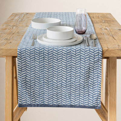 over&back Hand-Blocked 108" Table Runner