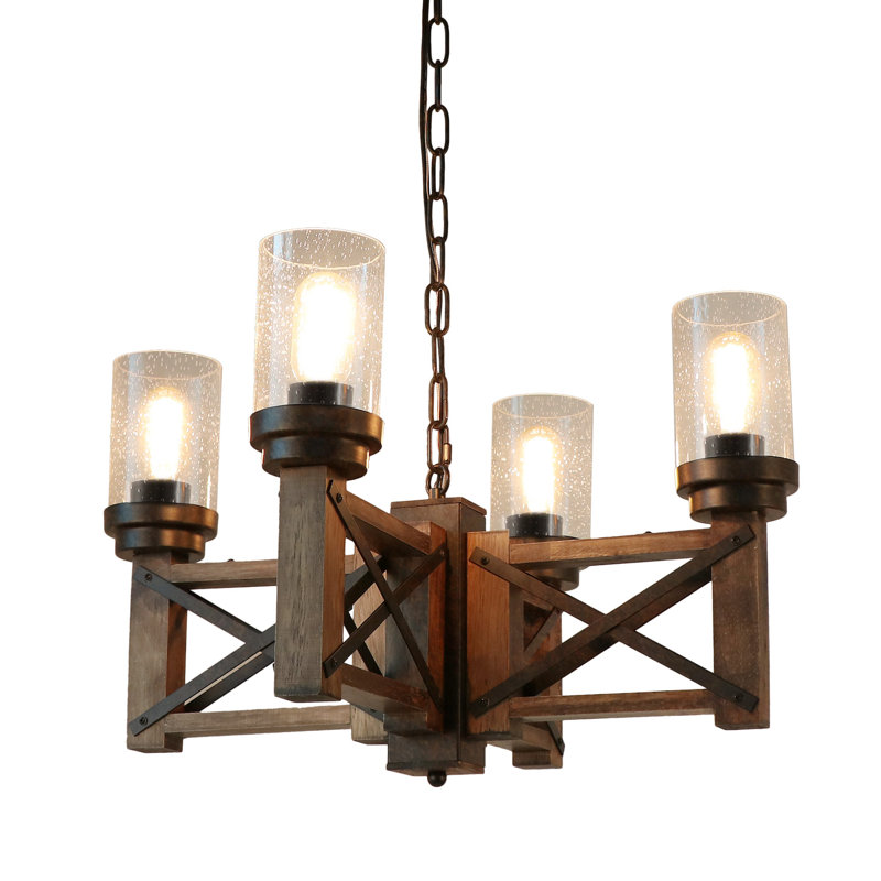 Lustre géométrique à 4 lumières pour îlot de cuisine Jarra 