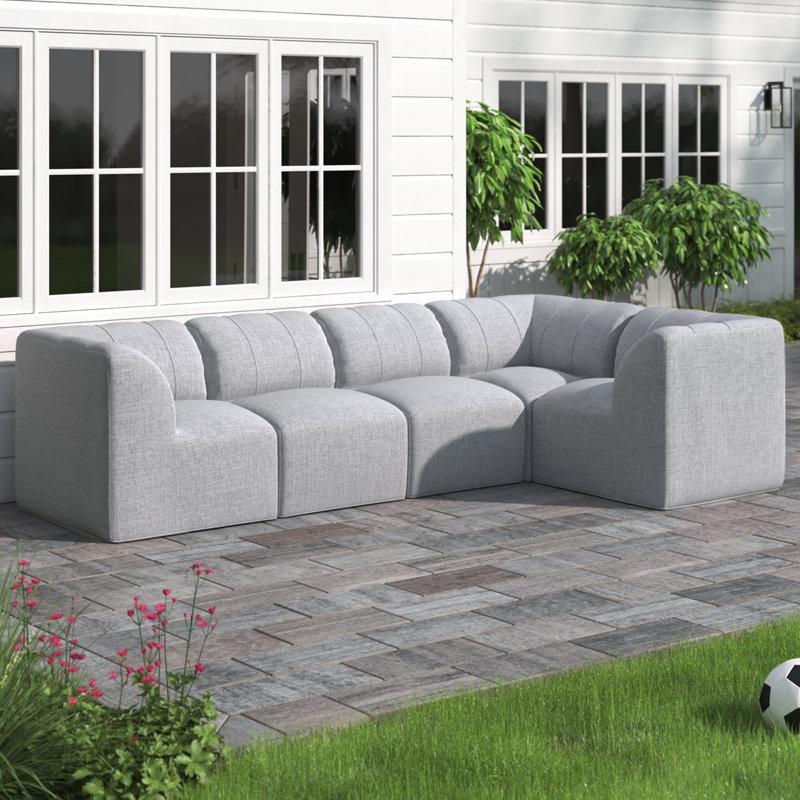 Praia 102" Sunbrella® Outdoor Sofa, Canvas Granite Sunbrella® Canvas
