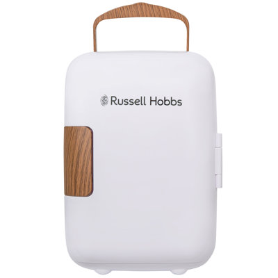 Russell Hobbs 4l Mini Compact Cooler For Drinks And Cosmetics, Scandi Style, Wood Effect