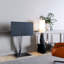 Support de plancher pivotant moderne noir / argent