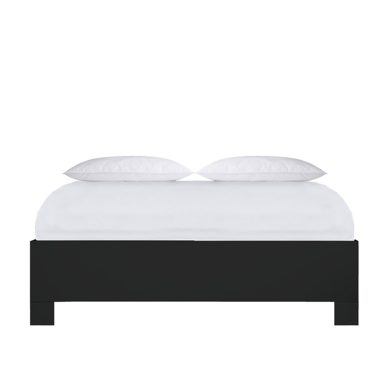 Base de lit plateforme 16 po, Noir, Reine
