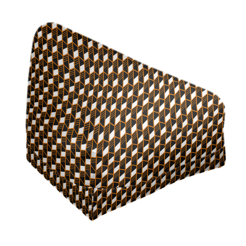 Petite chaise à sacs à billes & Leffel, Pas de bourre, Orange, H 86 po x l 2 po x P 43 po