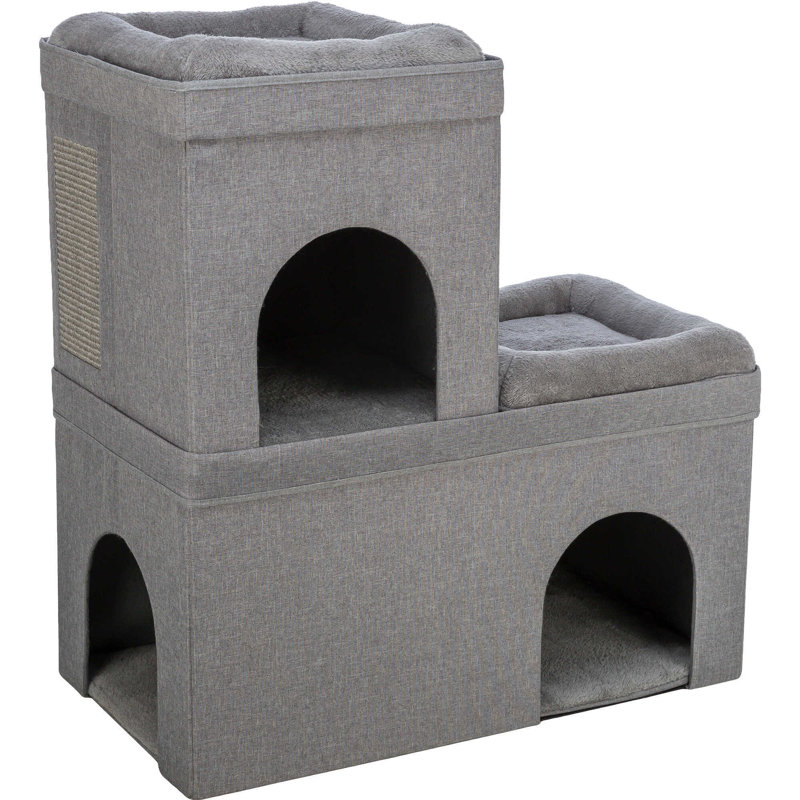 Crazy Cube Stackable Cat Condo, Double