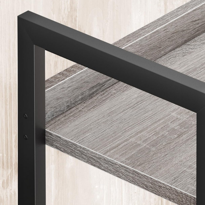 153.5 cm H x 60 cm W Steel Standard Bookcase, Grey