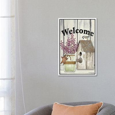 Welcome Flowers In Jar by Linda Spivey - Gallery-Wrapped Canvas Giclée on Canvas