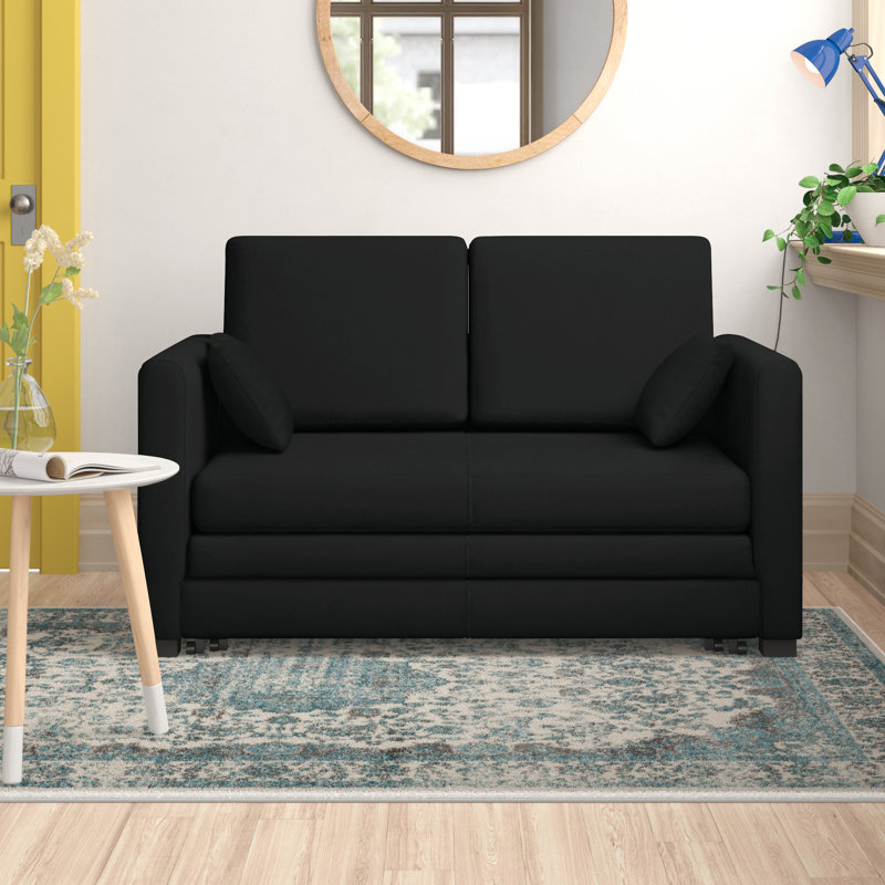 Ash Hill 2 Seater Sofa Bed, Black