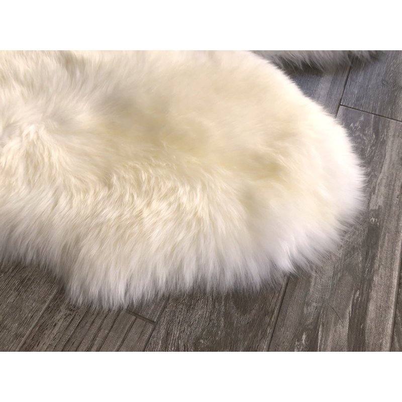 Wickstrom Performance Faux Sheepskin Washable Indoor Rug, Novelty 6' x 10'
