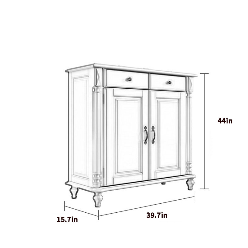 12 Pair Solid Wood Shoe Storage Cabinet