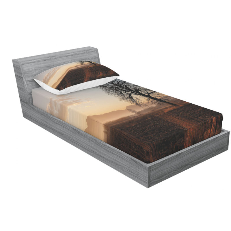 Microfiber Sheet Set, Twin Sheet Set with Fitted Sheet