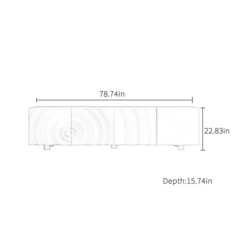 Meuble télé sens crémeux au design simple