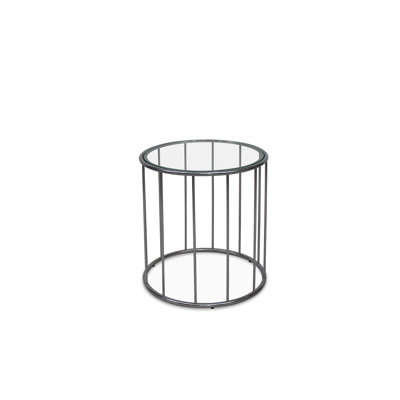 Carrico Glass Top End Table