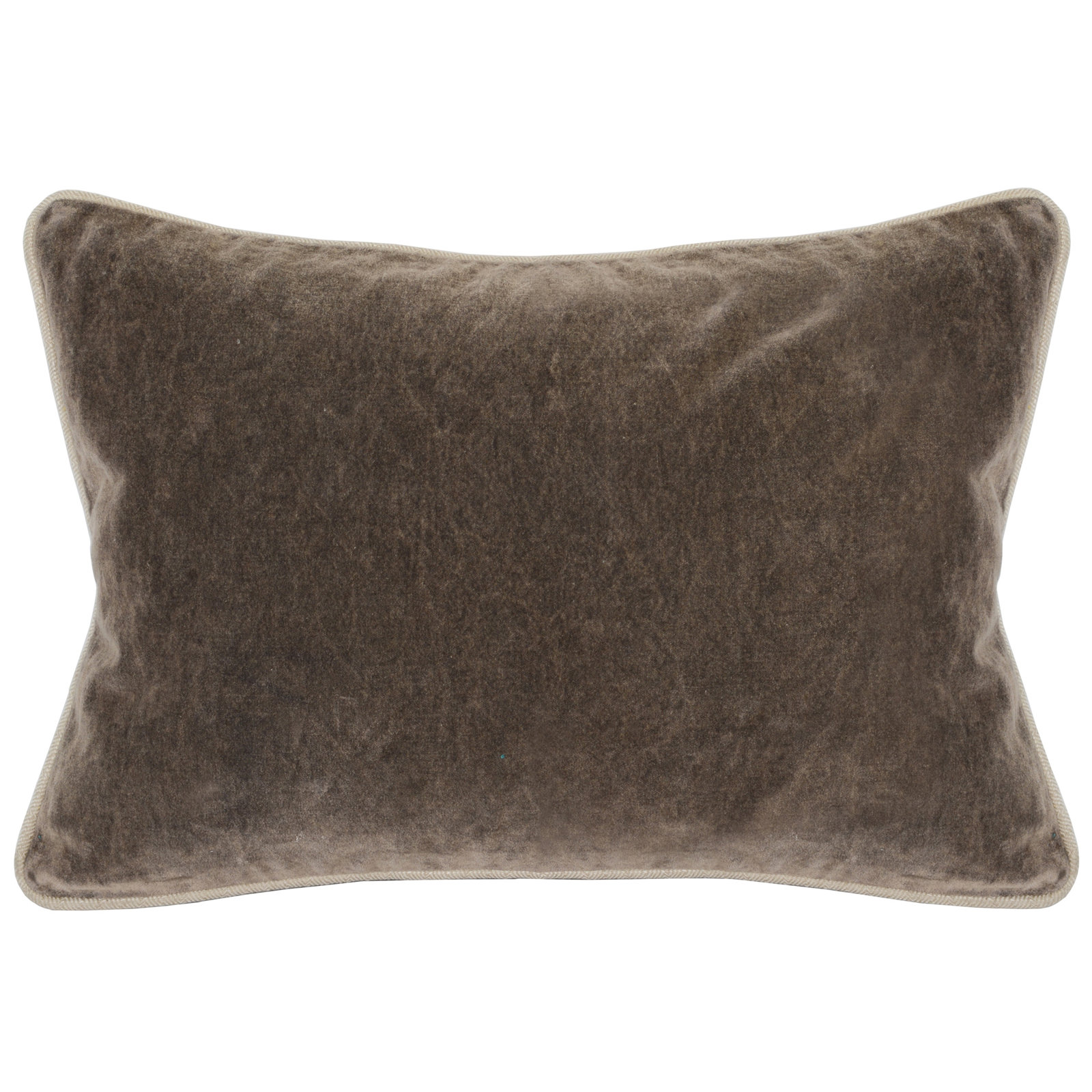 Goodall Cotton Throw Pillow, Rectangle 14"H x 20"W, Brown