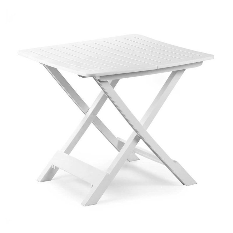 Aapeli Rectangular Folding Outdoor Dining Table , 79cm cm W 72cm cm D, White