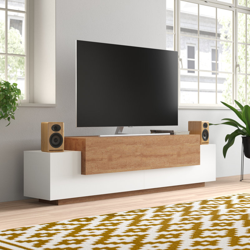 Nostrand TV Stand, 51cmH x 200cmL x 45cmW, Sand/Dark Brown