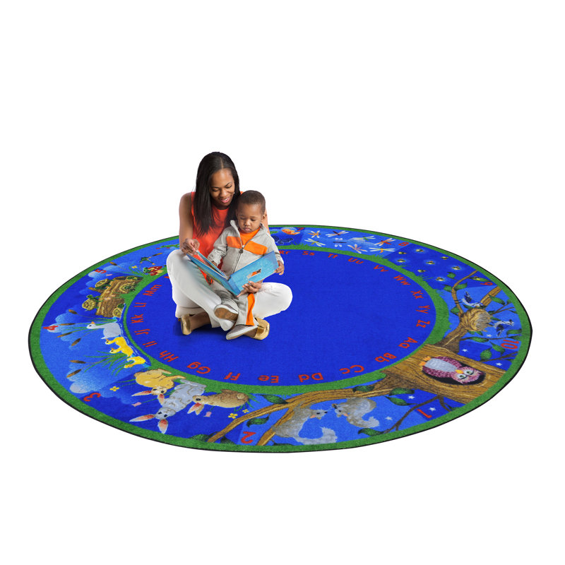Round Machine Tufted Nylon Rug
