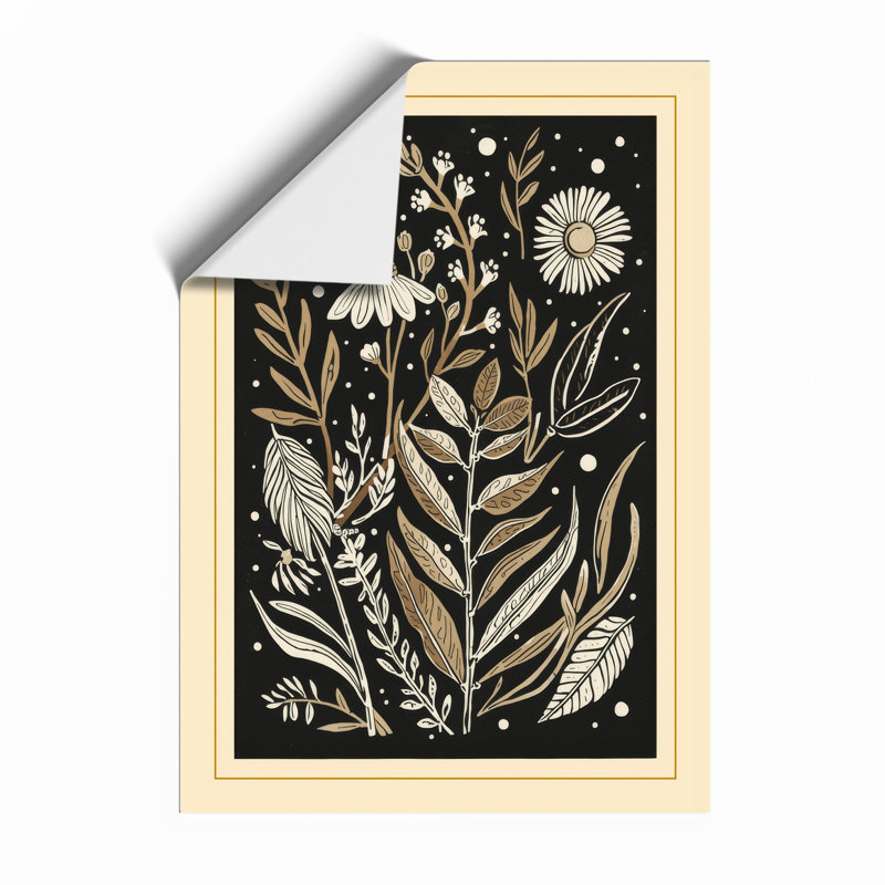 Linocut Garden Botanical - Framed Print, Unframed, A1 - 84.1 x 59.4 cm