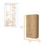 Armoire trois portes, deux tiroirs, tringle