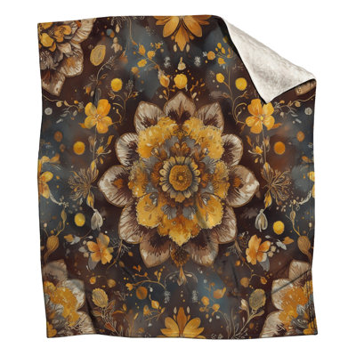 Intricate Floral Mandala Blankets