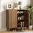 Modern 5-Tier 20 Pair Shoe Storage Cabinet With Adjustable Shelves - Textured Fluted Design, Moisture-Resistant For Entryway & Bathroom-1547952105