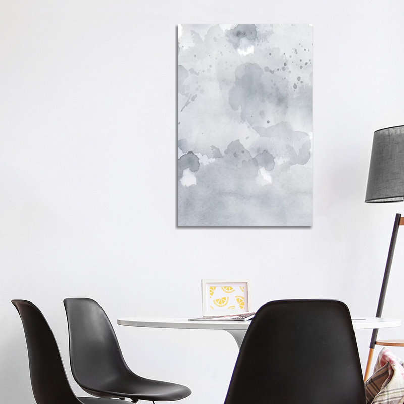 Grey Blue Abstract by Leah Straatsma - Painting on Canvas, Wrapped Canvas, 101.6cm H x 66.04cm W x 3.81cm D
