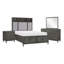 Celia 4 Pc Queen Size Storage Bedroom Set, LED-Lit, USB Ports, Warm Grey
