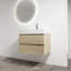 Meuble-lavabo mural 30 po avec lavabo en résine, 2 tiroirs à fermeture en douceur, ensemble KD-831741442-831741440