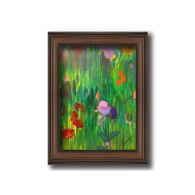 Garden Floral II par Joan Davis. Impression sur papier - Montée et encadrée