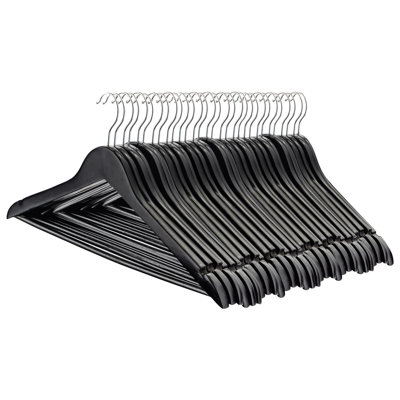Harbour Housewares - Strong Wooden Clothes Hangers - Set of 30
