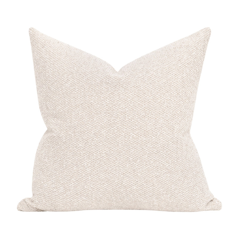 Beige 22" Square Linen Performance Pillow Set
