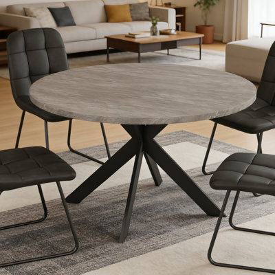 Joevan Modern Round Kitchen Dining Table Set with Dining Chairs