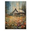 Farmhouse Reflections Pointillism On Wood Print-583585440