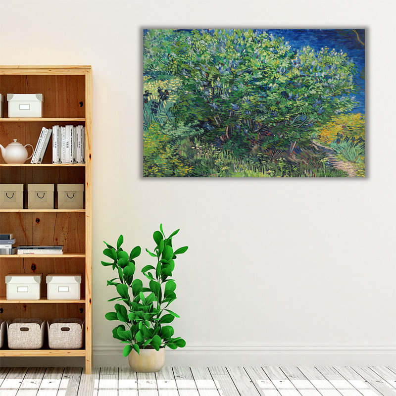 Lilas Bush, 1889 - reproduction d'art sur toile, H 12 po x l 18 po