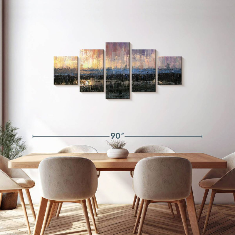 Seascape Abstract, 30" H x 68" W