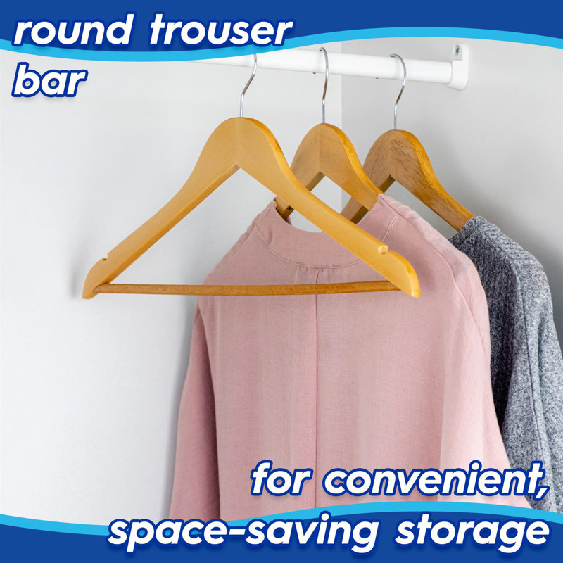 Harbour Housewares - Strong Wooden Clothes Hangers - Set of 30, Brown