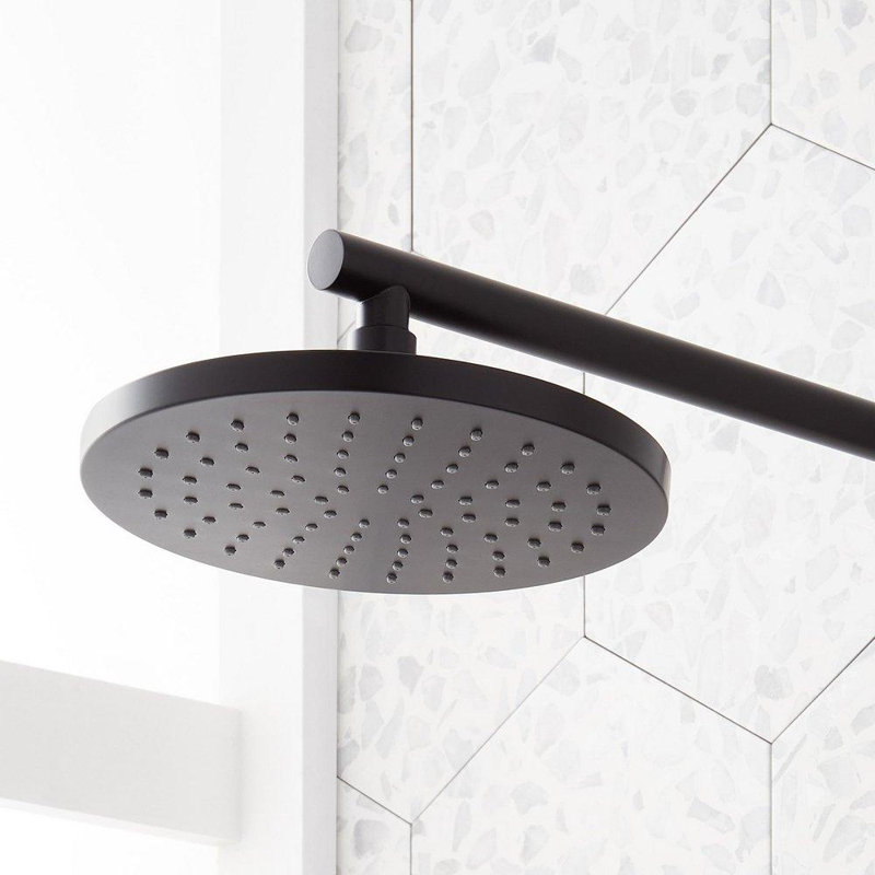 Retrofit Exposed Pipe Shower Set, Noir mat