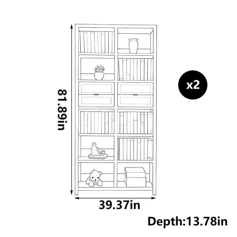 Simple and trendy bookcase