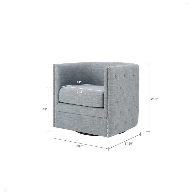 Fauteuil demi-tonneau Capstone, Gris