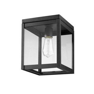 Plafonnier encastré noir à 1 ampoule