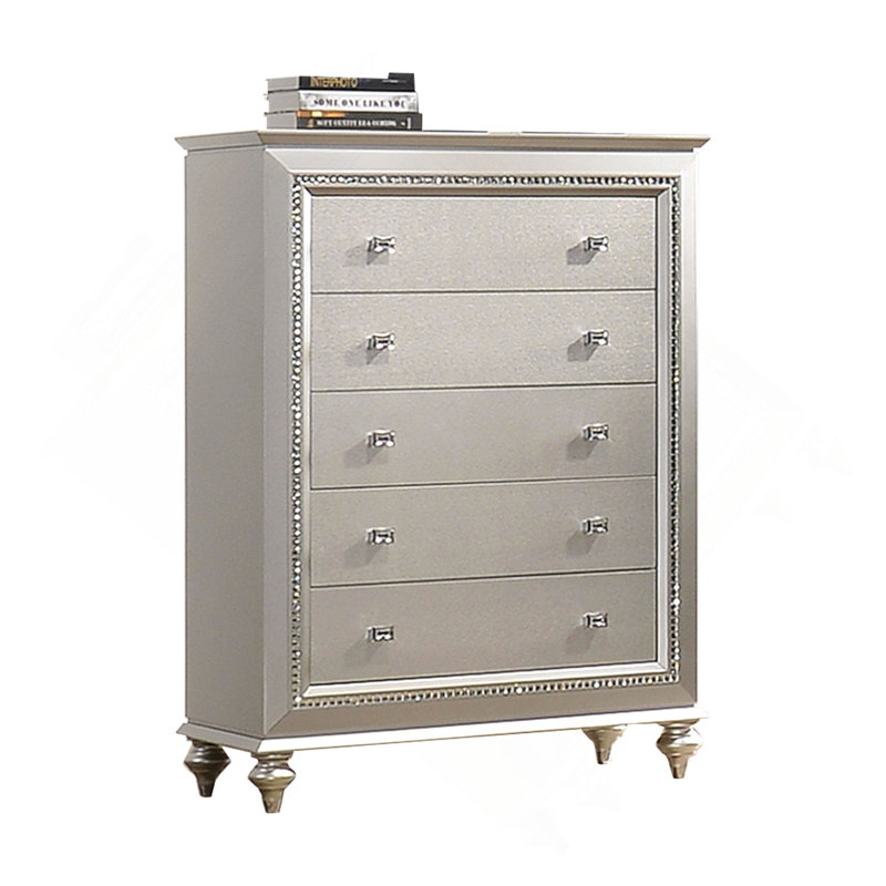 Commode à finition champagne